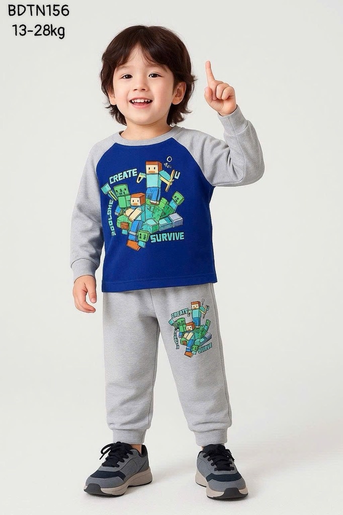 BỘ DÀI THUN COTTON NHÍ BÉ TRAI ĐẠI