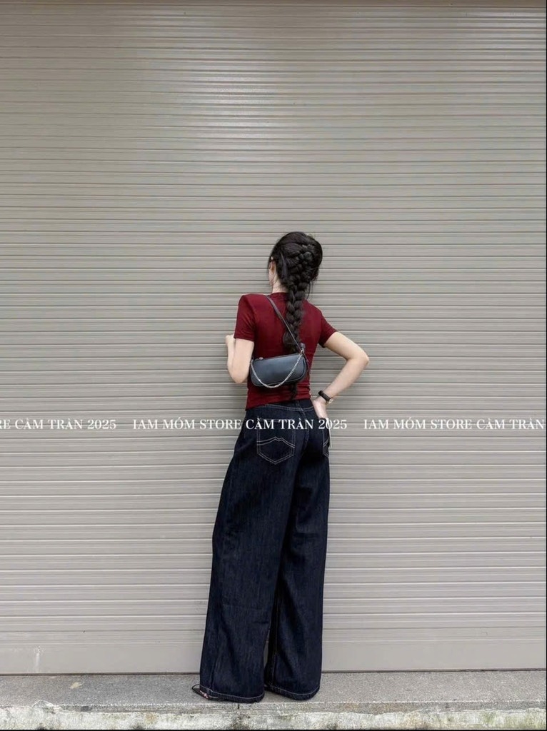 QUẦN BÒ NỮ SUÔNG XANH ĐẬM