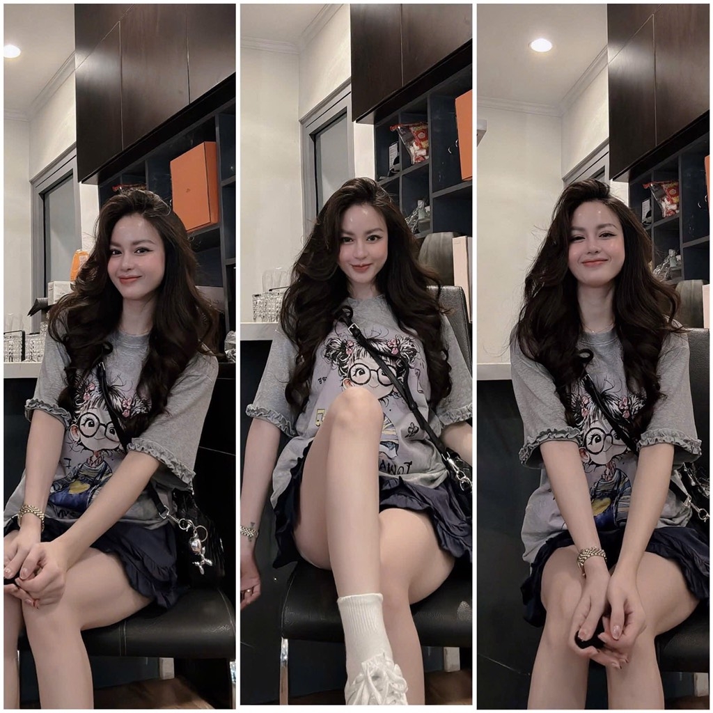 SET BỘ CÔ GÁI XÁM KÈM BUỘC TÓC NỮ