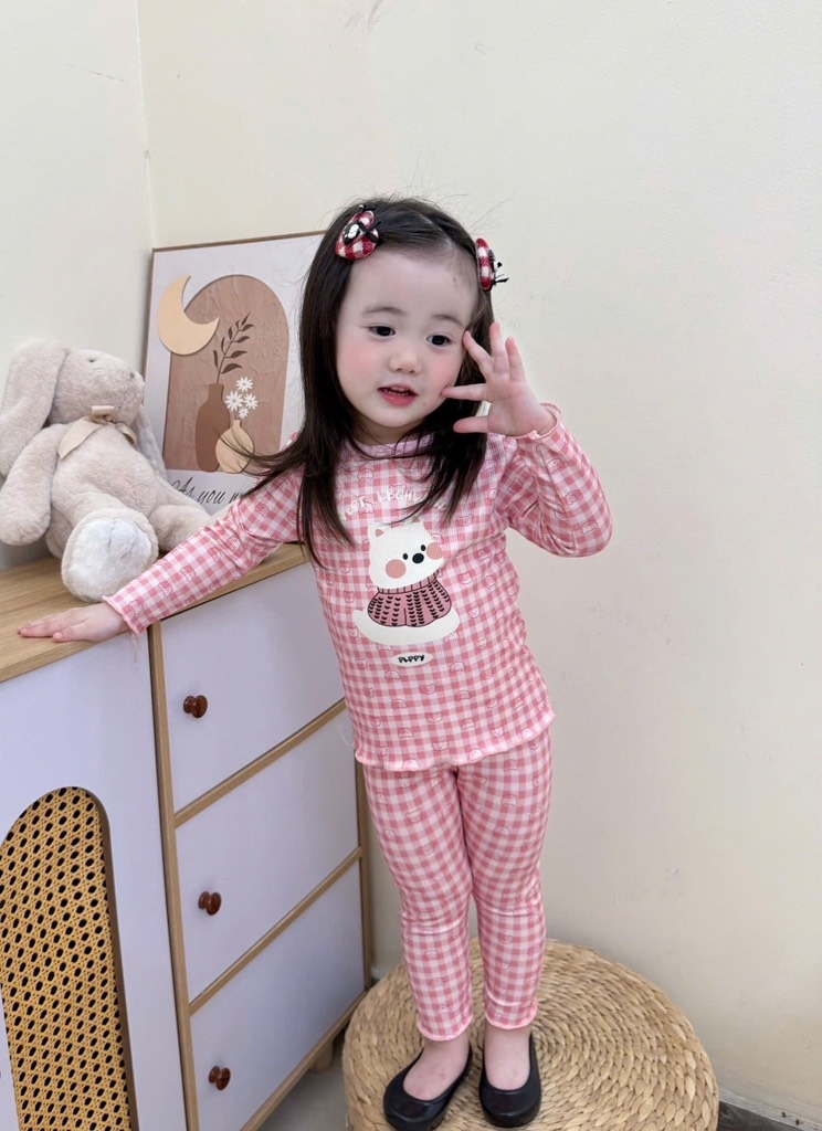 SET 3 BỘ DÀI KITTY TĂM KẺ HỒNG TÍM BÉ GÁI
