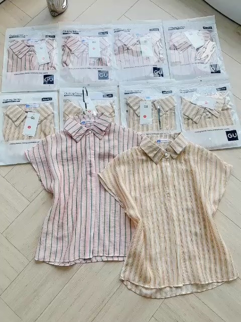 ÁO MI GU NHẬT KẺ 2 MÀU NỮ SẴN