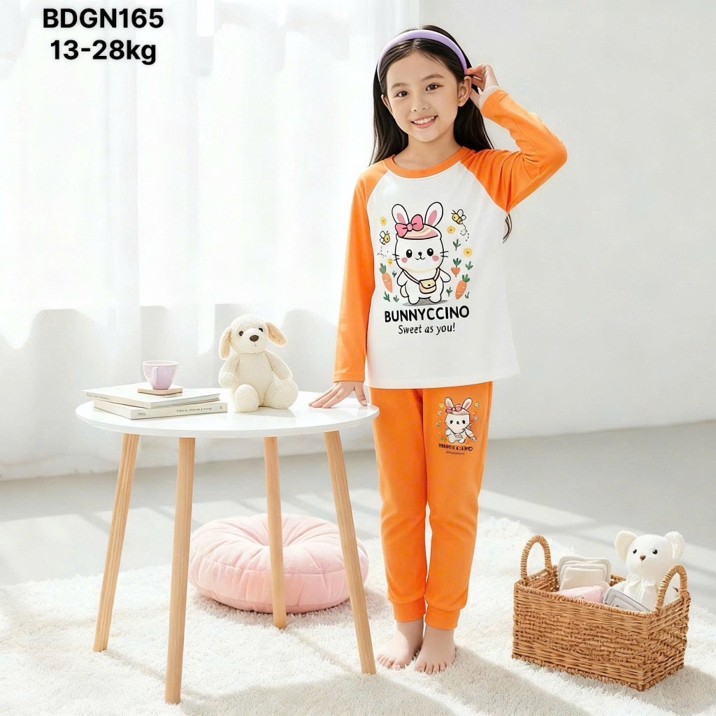 SET BỘ DÀI COTTON XUẤT DƯ KITTY BUNNY ELSA SIZE ĐẠI BÉ GÁI