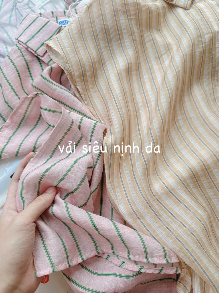 ÁO MI GU NHẬT KẺ 2 MÀU NỮ SẴN