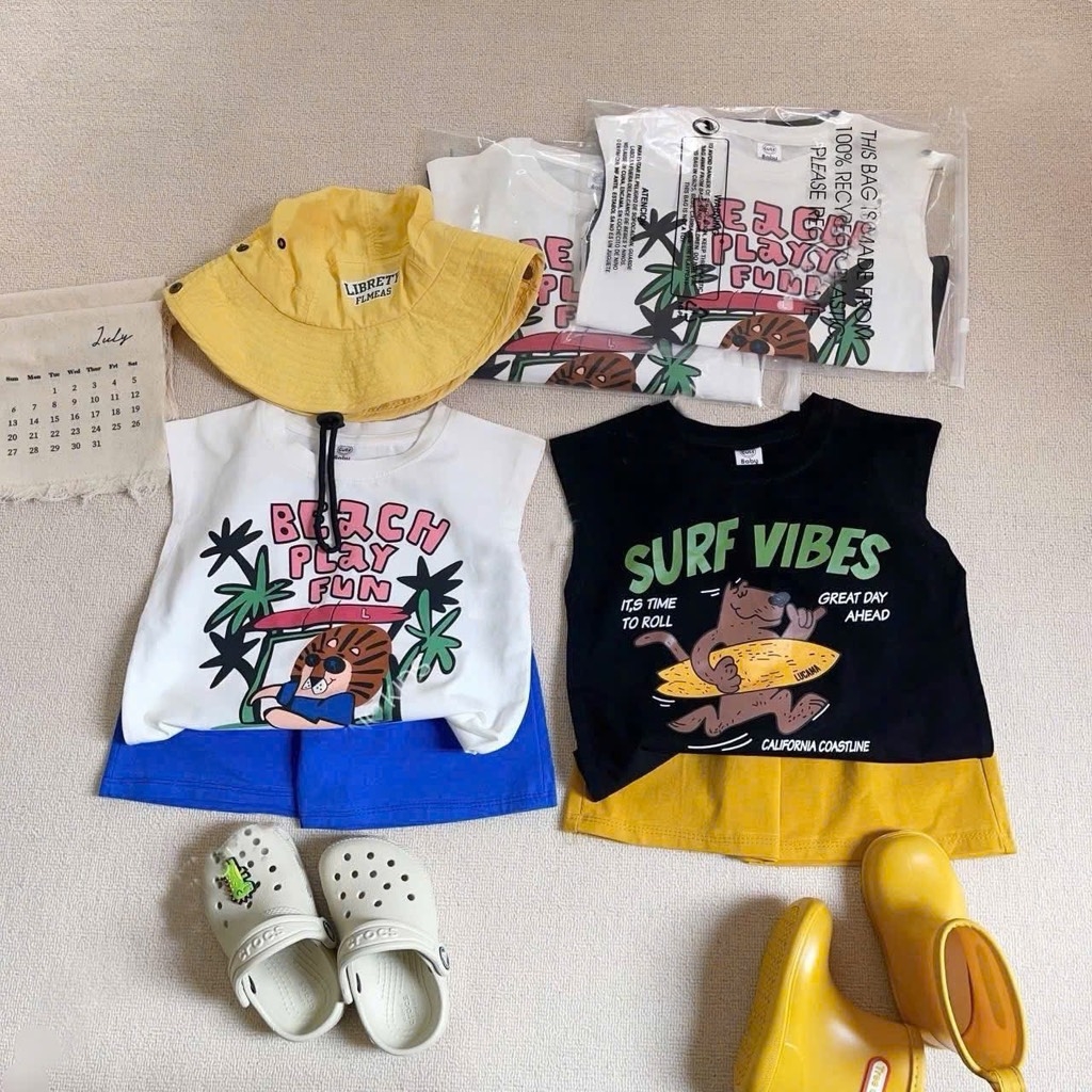 SET 2 BỘ COTTON SÁT NÁCH BÉ TRAI