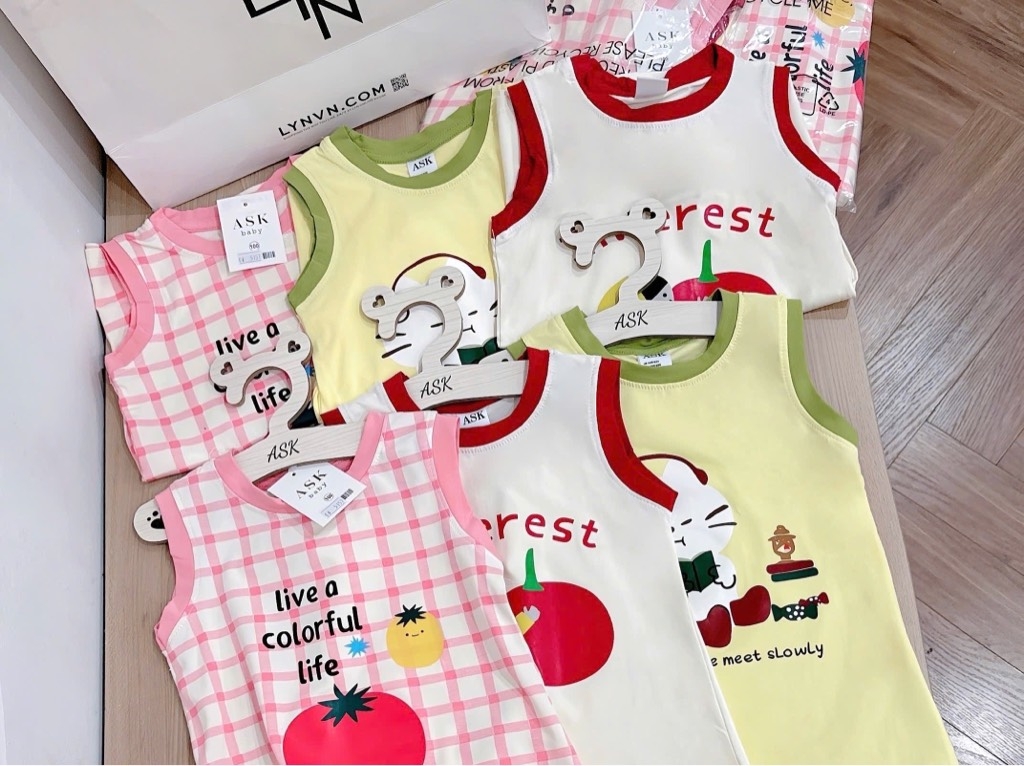 SET 3 VÁY SN MÈO CÀ CHUA BÉ GÁI