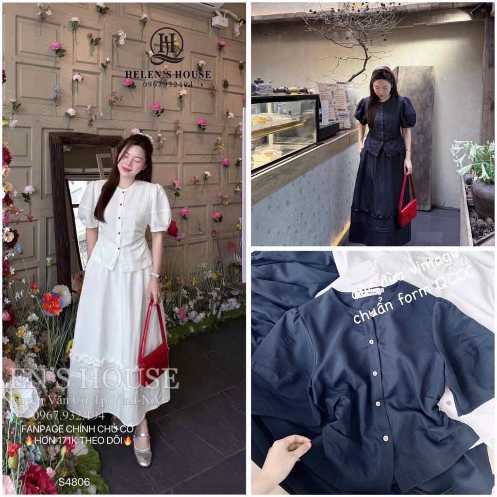 SET ÁO LI SƯỜN MIX CV BÈO DÀI NỮ SẴN