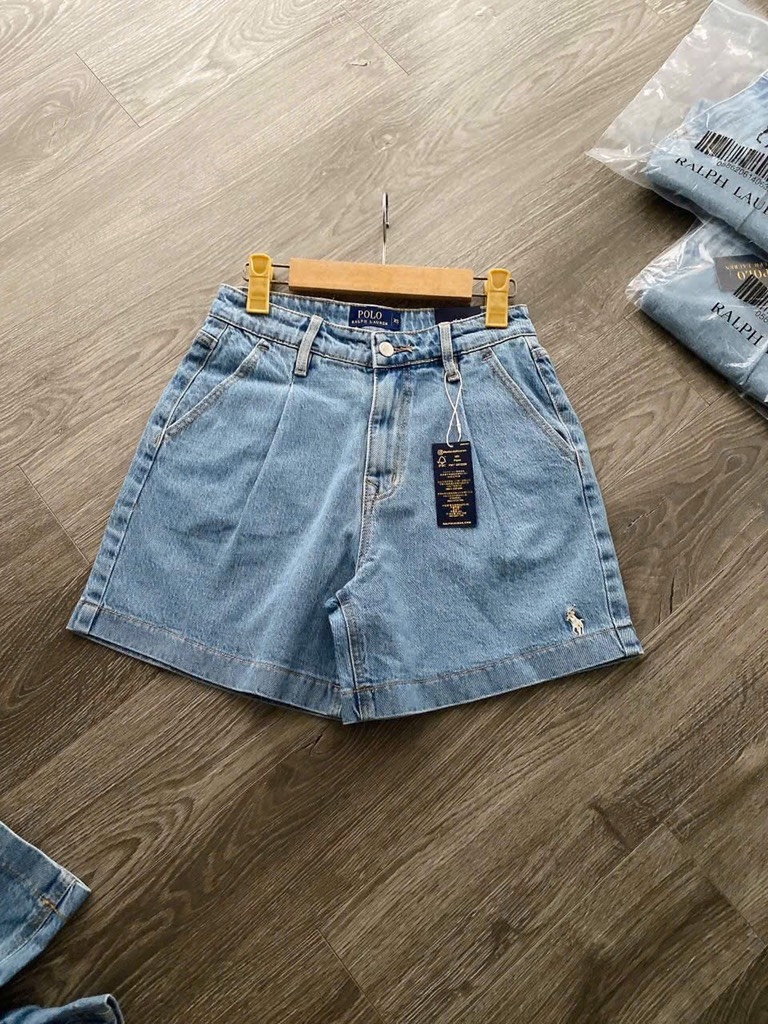 QUẦN SHORT JEAN NỮ XANH THÊU NGỰA SẴN (SALE 109k)