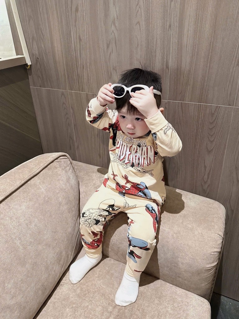 SET 2 BỘ NGỦ DÀI MARVEL SPIDER-MAN BE ĐỎ BÉ TRAI