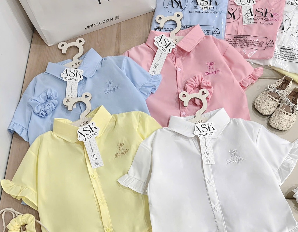 ÁO CỘC TAY BÈO BÉ GÁI