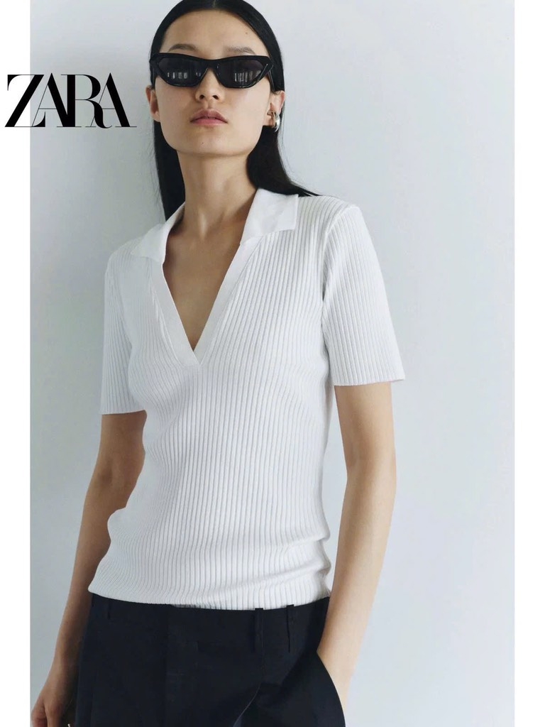 ÁO LEN TĂM POLO CỔ V Z.RAA NỮ THU ĐÔNG (XẢ 79k)