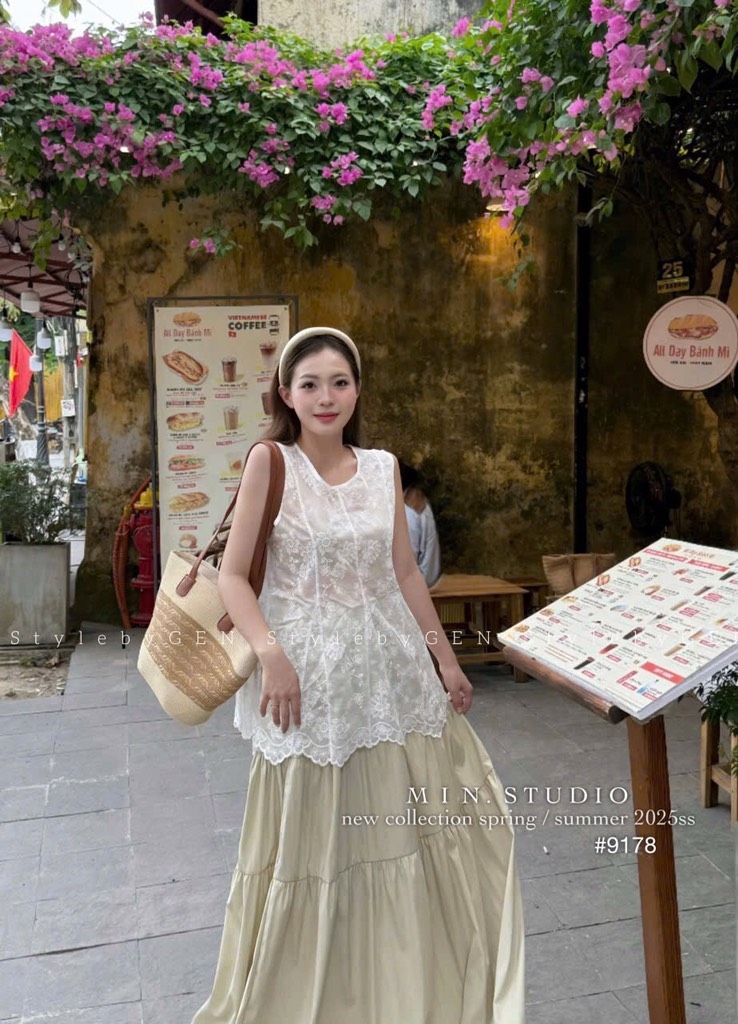 SET ÁO REN MIX CV DÀI NỮ SẴN
