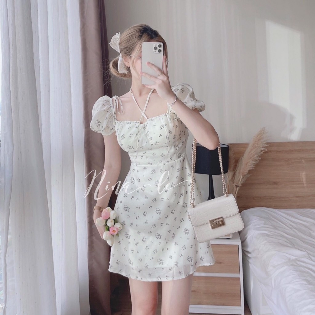 VÁY HOA NHÍ CÚP NGỰC DÂY CỔ xả 50k