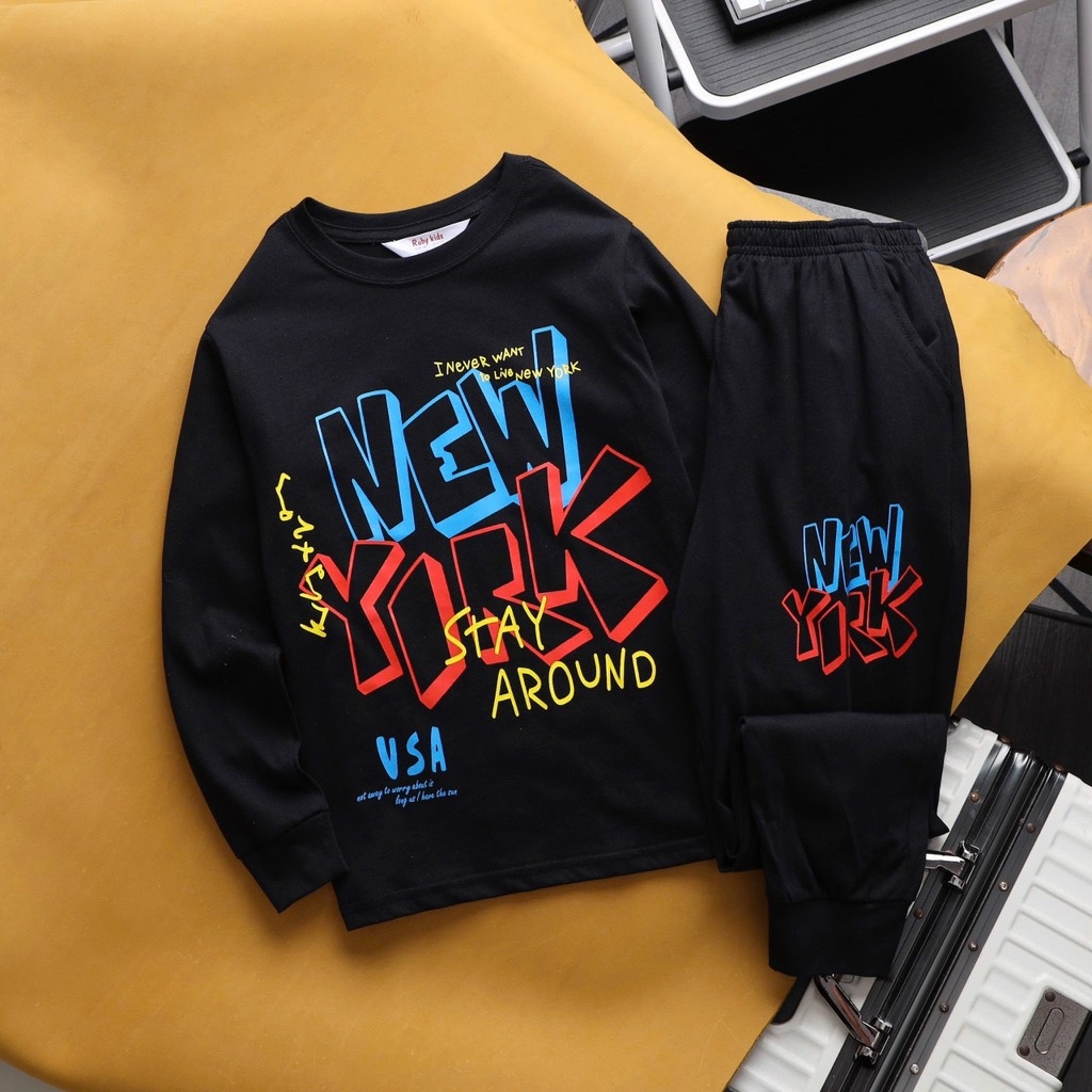 BỘ DÀI COTTON CHICAGO 2027 NEWYORK 30 SIZE ĐẠI BÉ TRAI