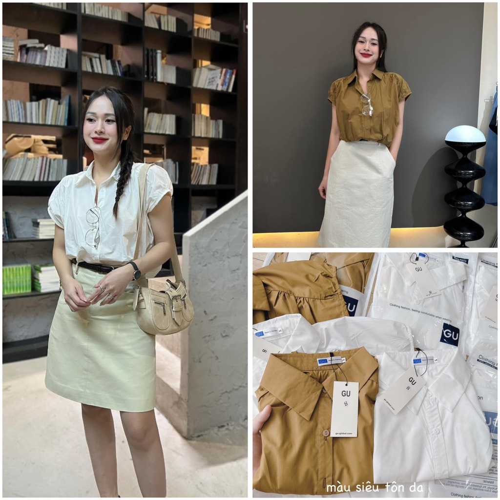 ÁO SƠ MI GU DÚM VAI LI GẤU(xả 69k)