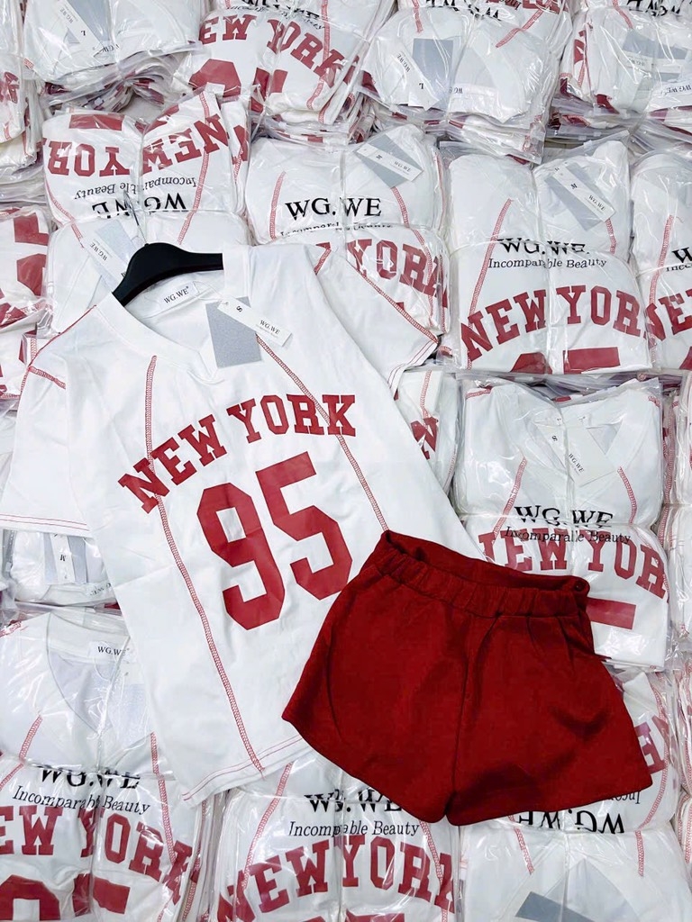 SET BỘ ÁO NEWW YORK KÈM QUẦN ĐÙI NỮ