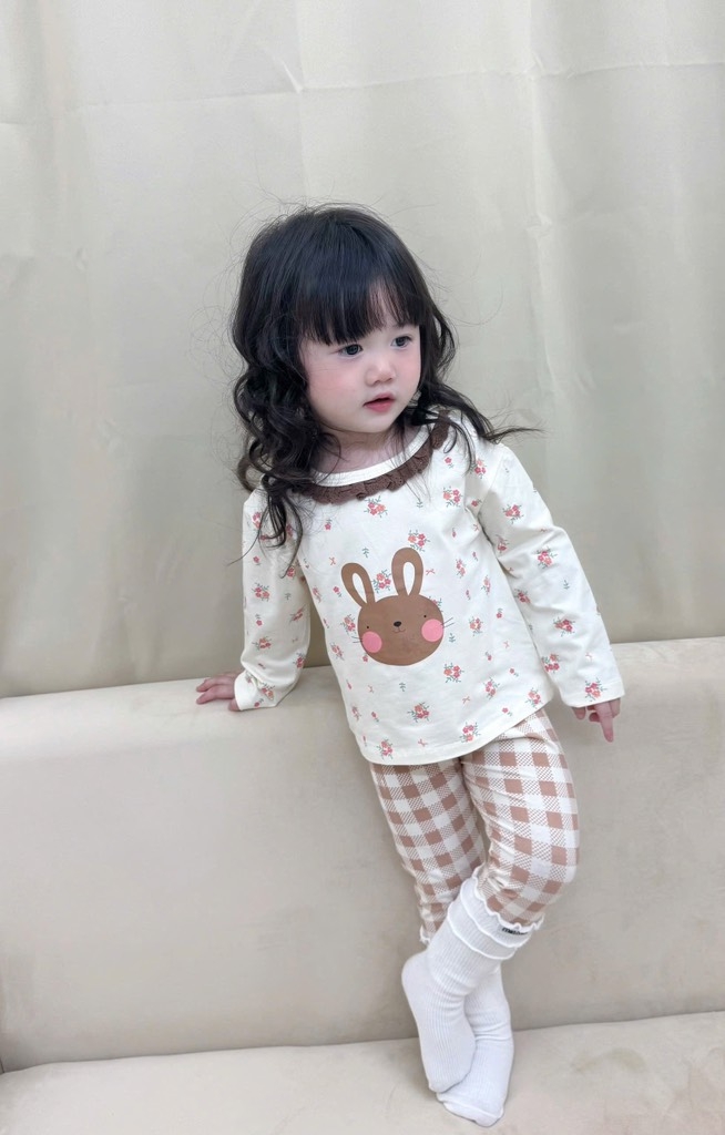 SET 2 BỘ DÀI THỎ HOA NHÍ TONE HÀN QUỐC BÉ GÁI