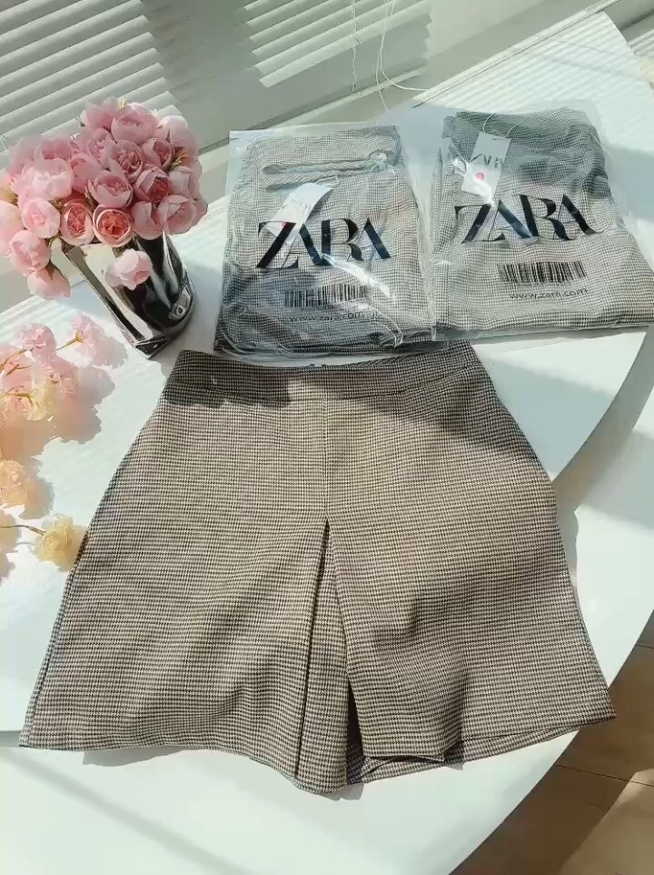 QUẦN VÁY DẠ KẺ LI TRƯỚC NỮ THU ĐÔNG SẴN