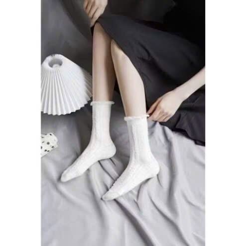 ĐỒ LÓT - SET 10 ĐÔI TẤT BÈO TRẮNG