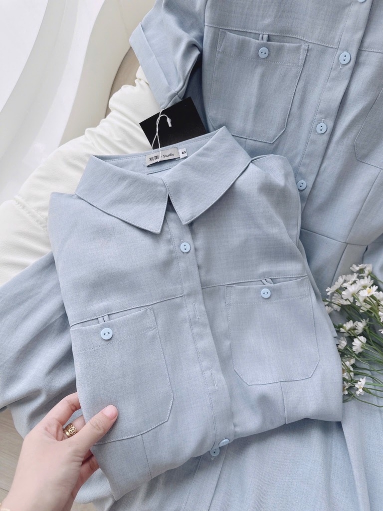 VÁY LI DÁNG DÀI TÚI NGỰC TAY LV NỮ SẴN