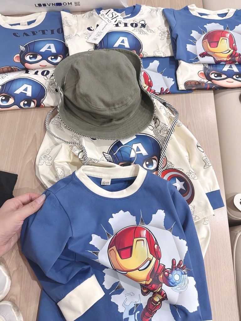SET 2 BỘ DÀI IRONMAN CAPTION SIÊU NGẦU BÉ TRAI