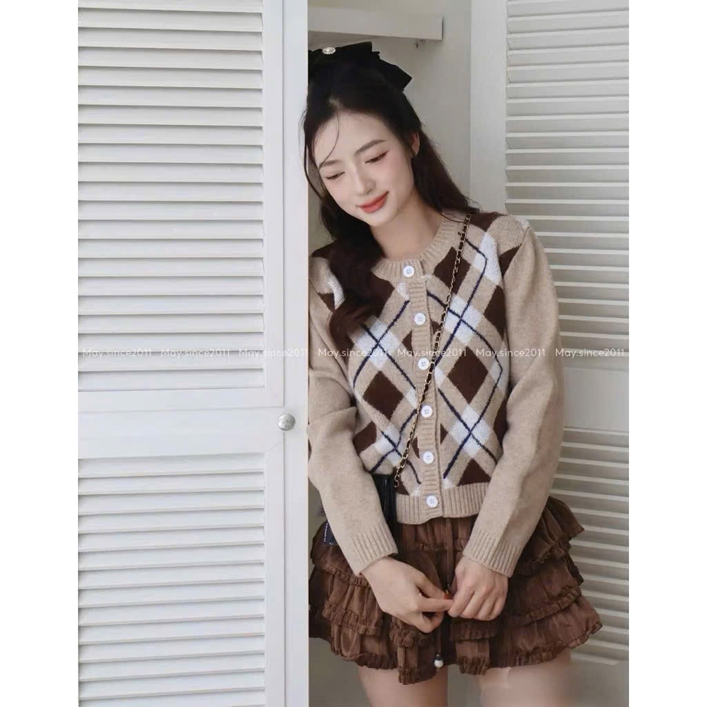 ÁO LEN CARDIGAN TRÁM QC NỮ THU ĐÔNG