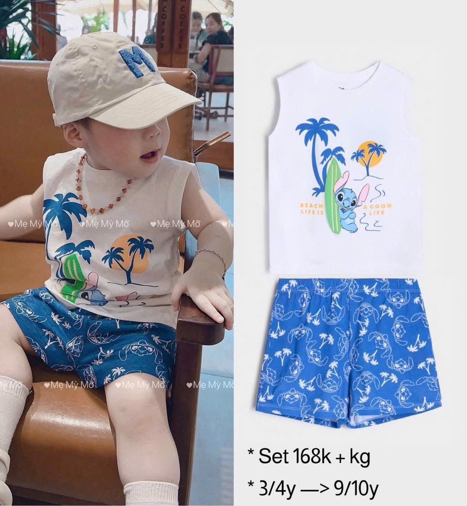 SET 3 BỘ BA LỖ CÂY DỪA BÉ TRAI XẢ 85k)