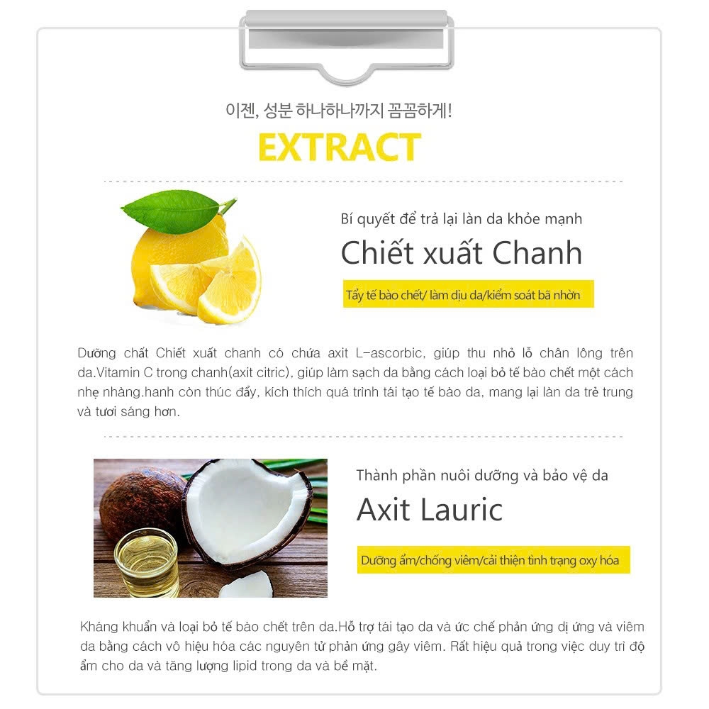 Combo serum dưỡng trắng Miinskin 5% Niacinamide + sữa rửa mặt chiết xuất chanh