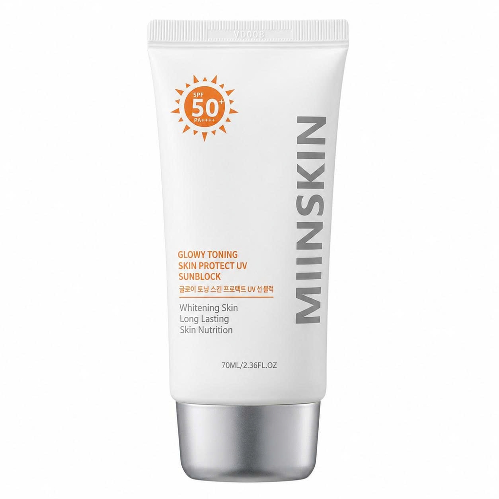 Combo serum dưỡng trắng 5% Niacinamide + kem chống nắng vật lý Miinskin