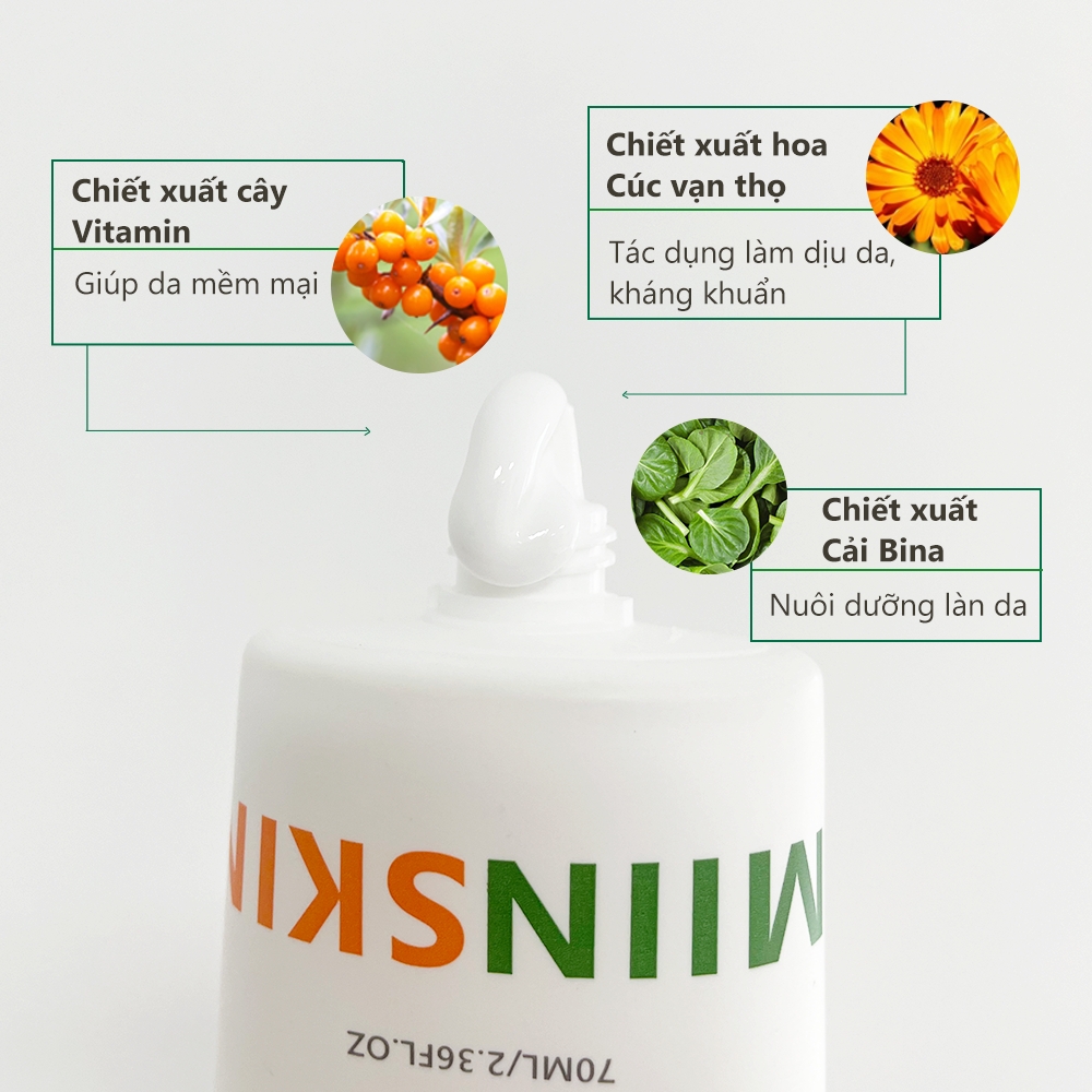 Combo 3 sản phẩm dưỡng trắng Miinskin (Kem chống nắng + kem dưỡng trắng + serum)