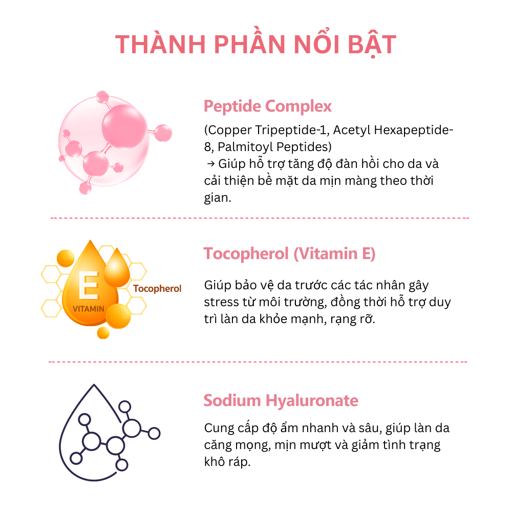 Kem Miinskin dạng thạch PDRN Hoa anh đào