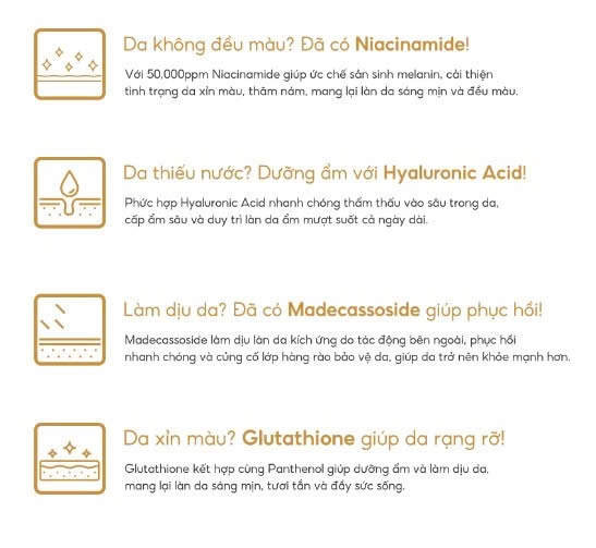 Combo serum dưỡng trắng 5% Niacinamide + kem chống nắng vật lý Miinskin