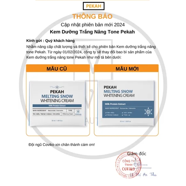 Combo dưỡng trắng da Serum Miinskin 5% Niacinamide + Kem dưỡng trắng nâng tone Pekah 70ml