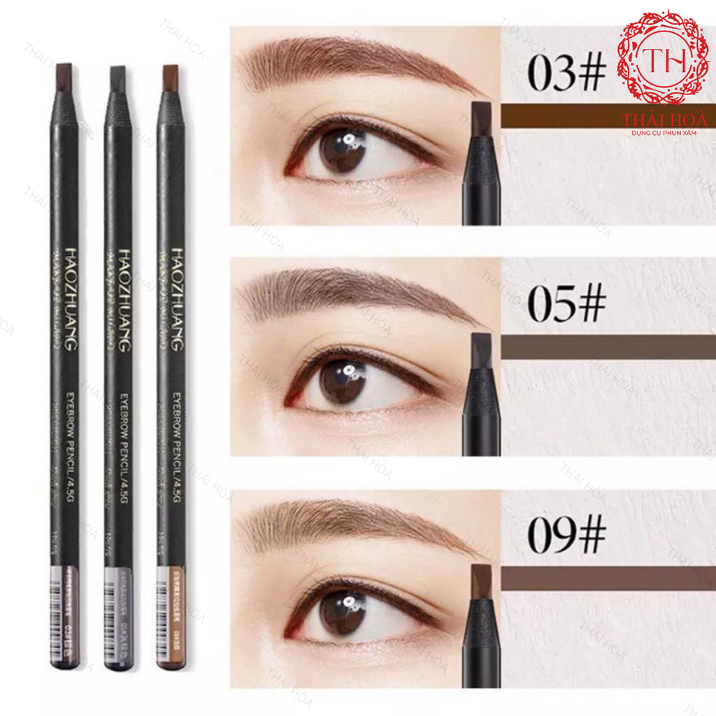CHÌ VẼ MÀY HAOZHUANG CHÍNH HÃNG – NÉT MỊN, MỀM MƯỢT, LÊN MÀU TỰ NHIÊN CHUẨN MASTER