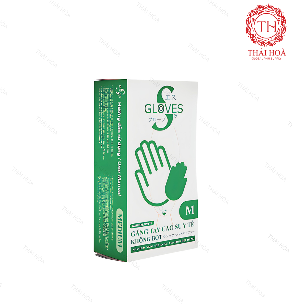 Găng Tay Cao Su  Sgloves Latex Không Bột - Dòng Găng Tay Mềm Mại An Toàn Cho Da Nhạy Cảm