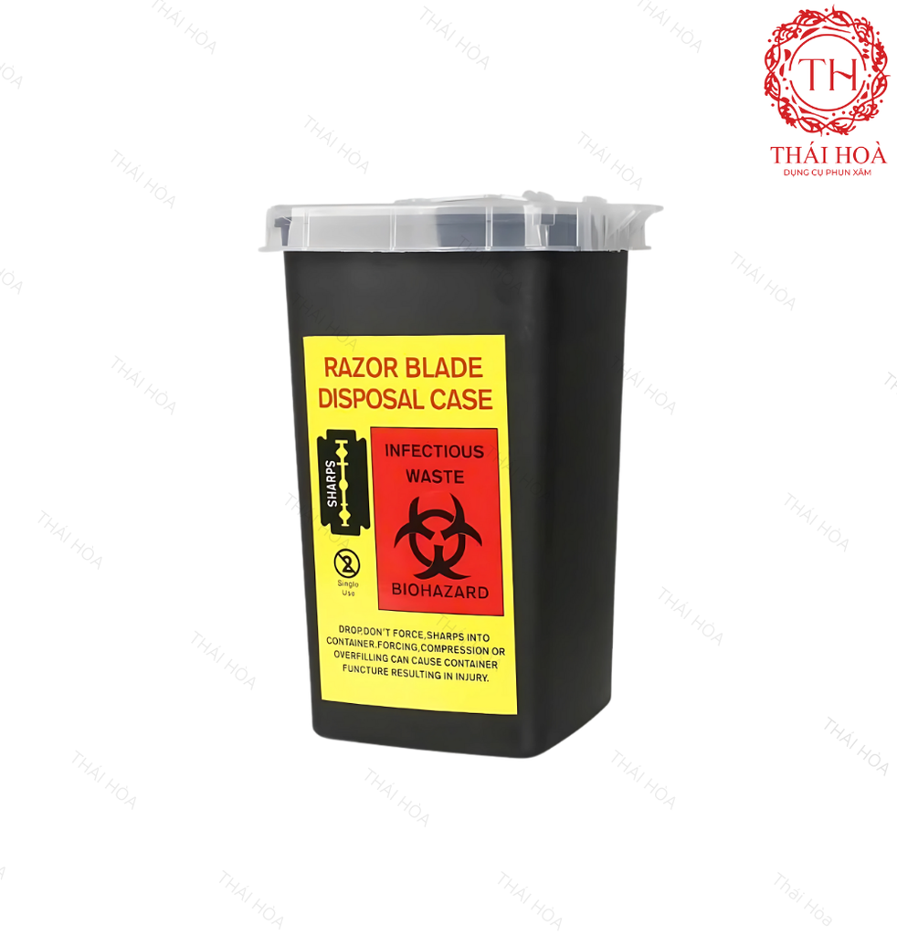 Giỏ Rác Mini Đựng Dao Lam, Kim Phun Xăm – An Toàn & Chuyên Nghiệp Cho Spa
