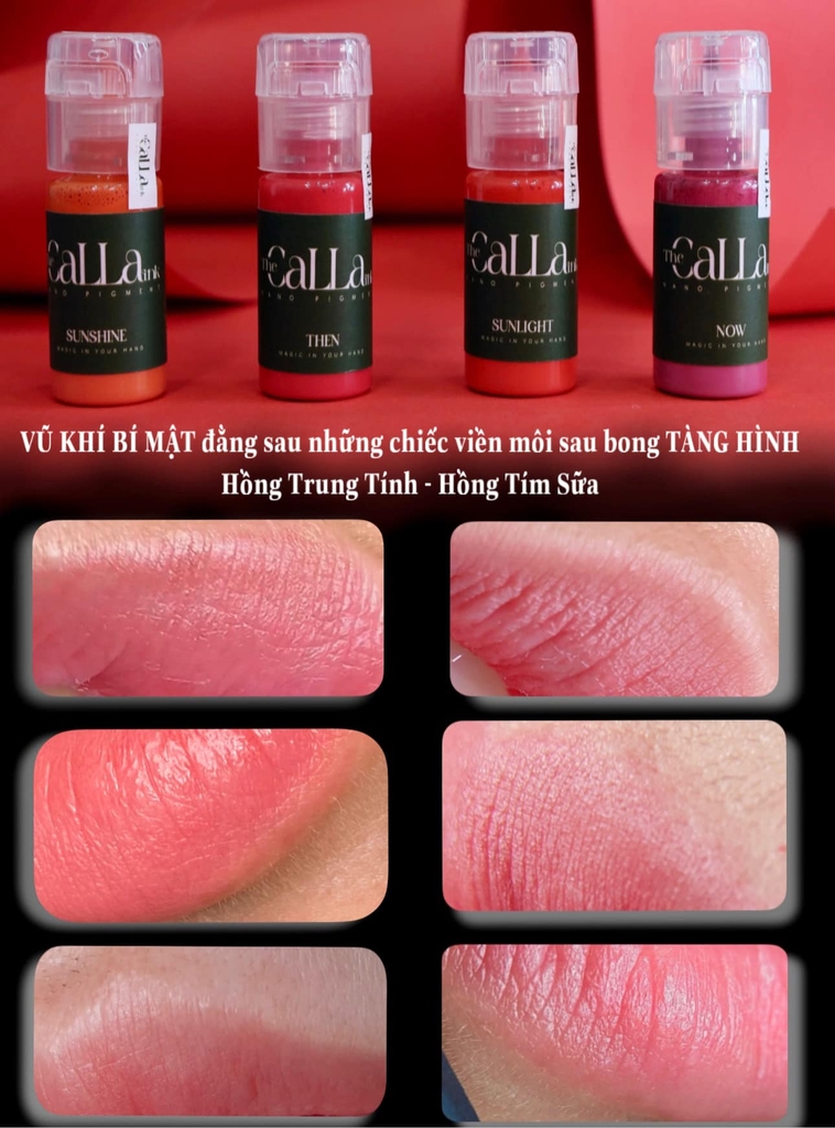 Mực Phun Xăm Cao Cấp Calla Ink - Đỏ Hồng - Lên Màu Đẹp, An Toàn Tuyệt Đối