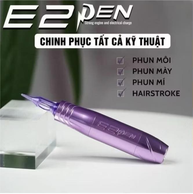 Máy Phun Xăm Pen E2 – Thân Nhỏ, Lực Mạnh,Chạy Êm, Đi Kim Nhẹ
