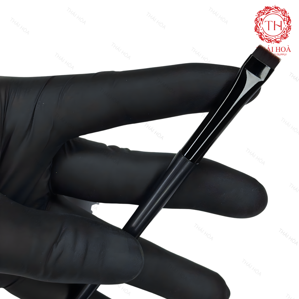 Cọ Tém Bằng Chuyên Dùng Trong Phun Xăm – Cọ Định Hình Viền Mày Môi, Lông Mịn – Dễ Tạo Form Chuẩn