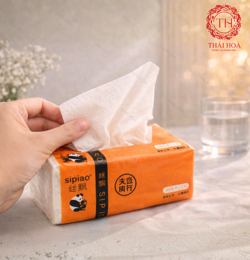 KHĂN GIẤY GẤU TRÚC 300 TỜ 3 LỚP – DÙNG TRONG PHUN XĂM, SPA, TIỆN LỢI & TIẾT KIỆM
