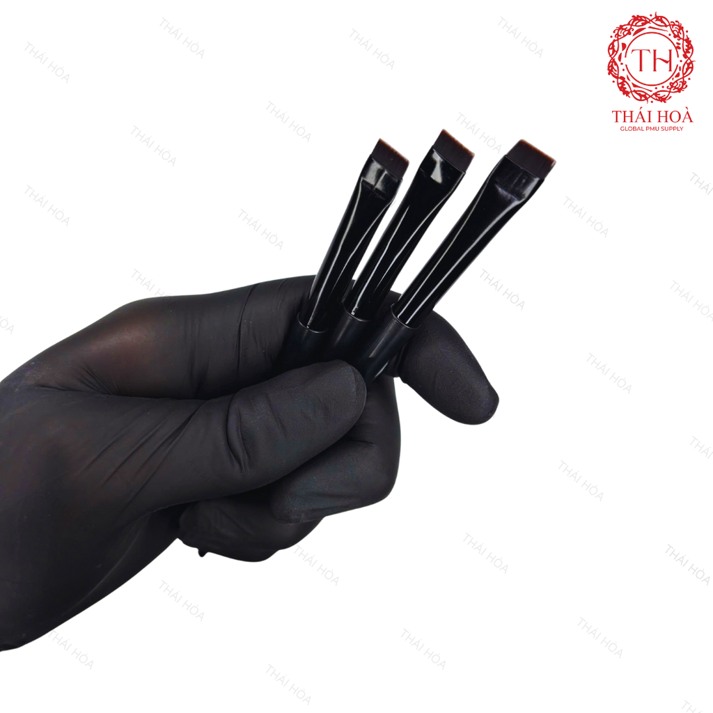 Cọ Tém Bằng Chuyên Dùng Trong Phun Xăm – Cọ Định Hình Viền Mày Môi, Lông Mịn – Dễ Tạo Form Chuẩn