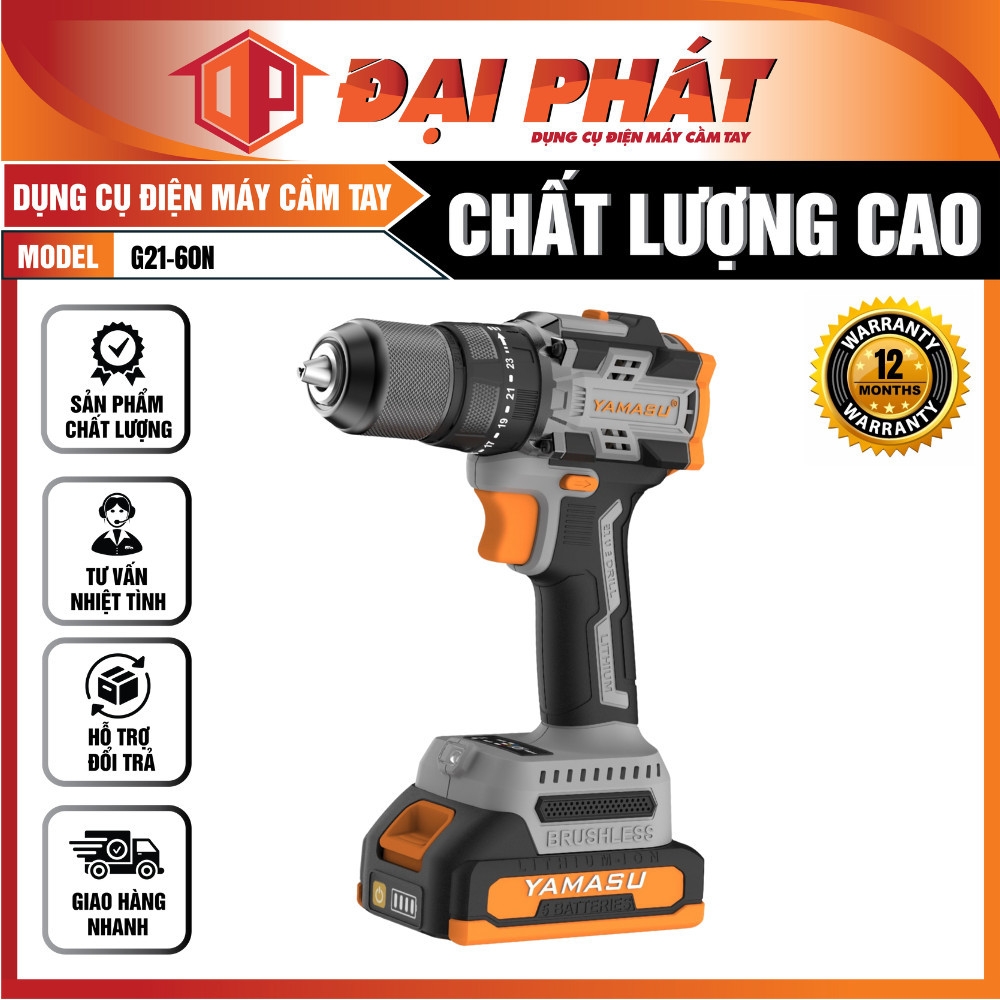 MÁY KHOAN PIN 3 CHỨC NĂNG 21V MODEL G21V-60N