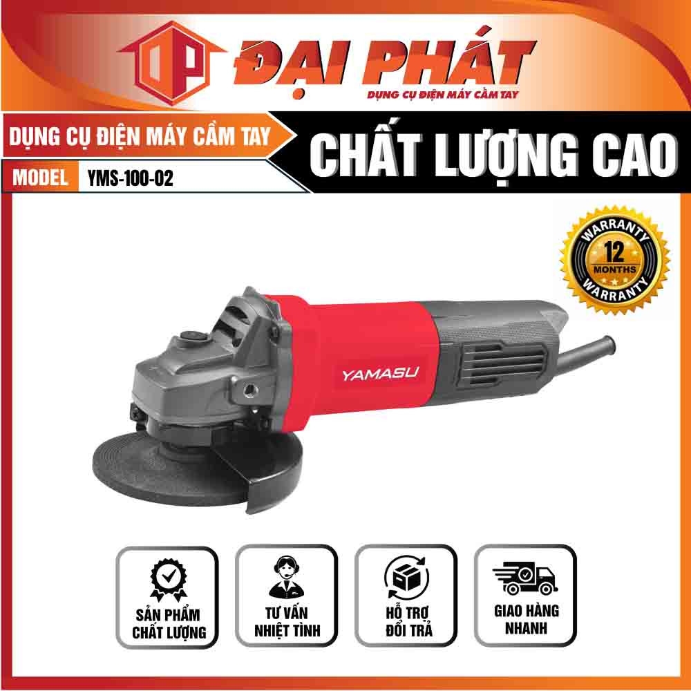MÁY MÀI GÓC CẦM TAY CÔNG TẮC ĐUÔI CÔNG SUẤT 750W YAMASU YMS - 100-02 (TAY NGẮN)