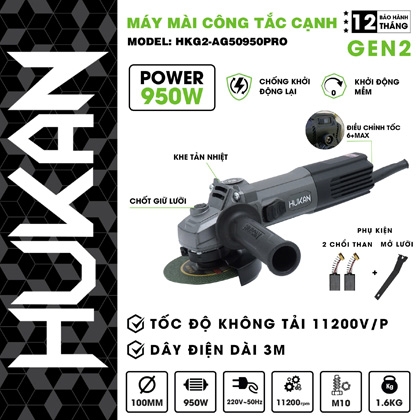 Máy mài cầm tay Hukan công tắc cạnh HKG2-AG50950PRO