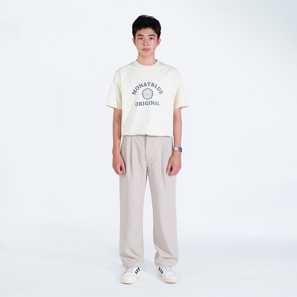 Widen kaki pants - Quần kaki ống rộng xếp ly