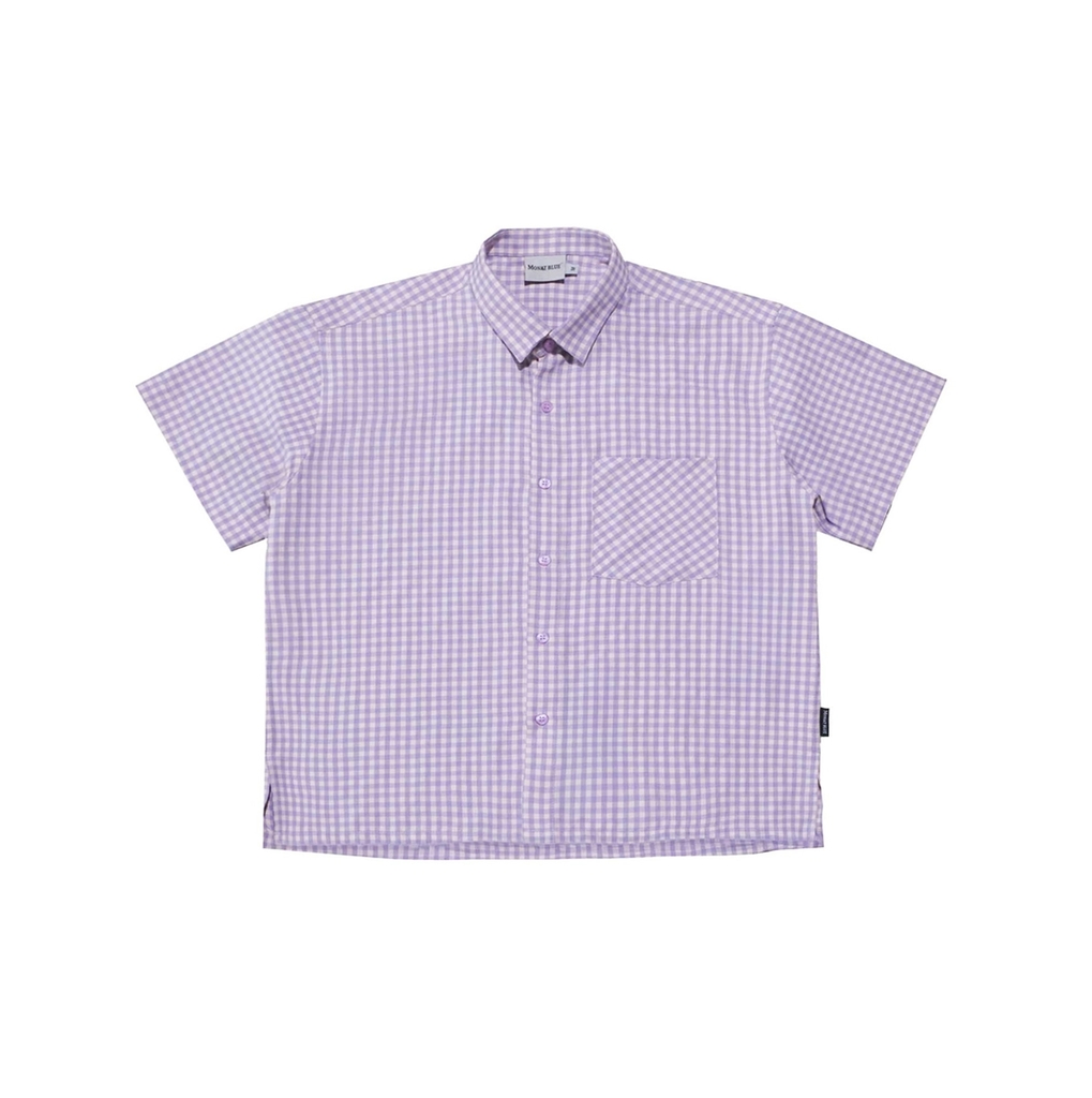 Áo sơ mi caro Boxy oxford tay ngắn