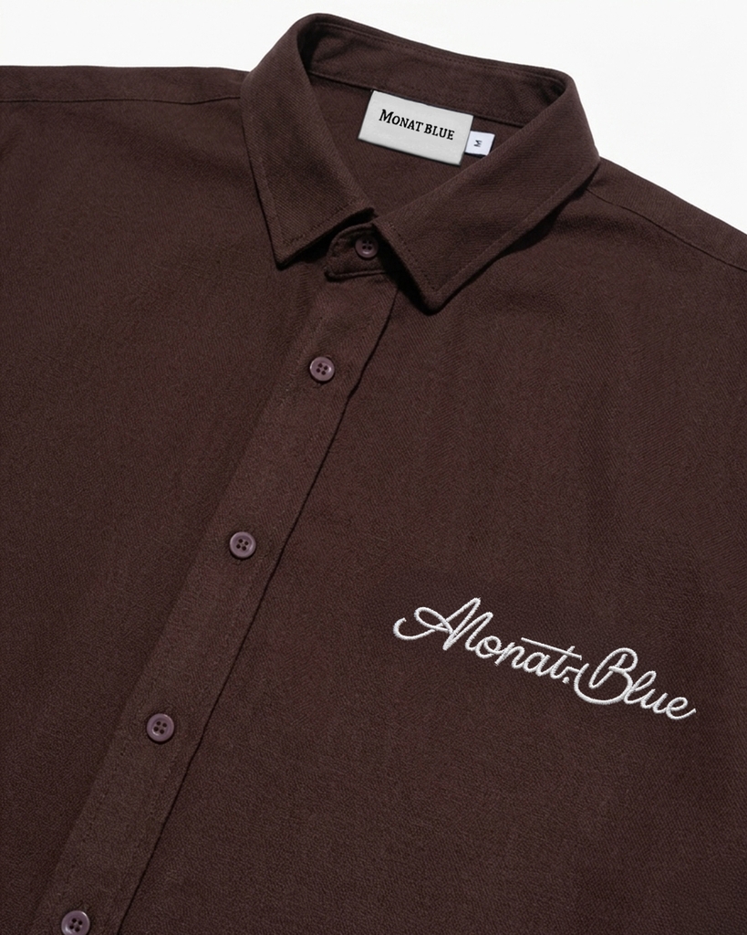 Áo sơ mi tay dài Oxford Choco Signature