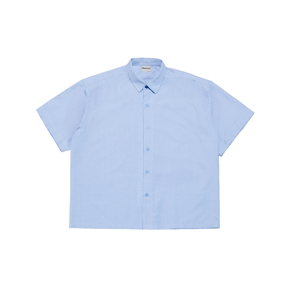 Áo sơ mi caro Boxy oxford tay ngắn