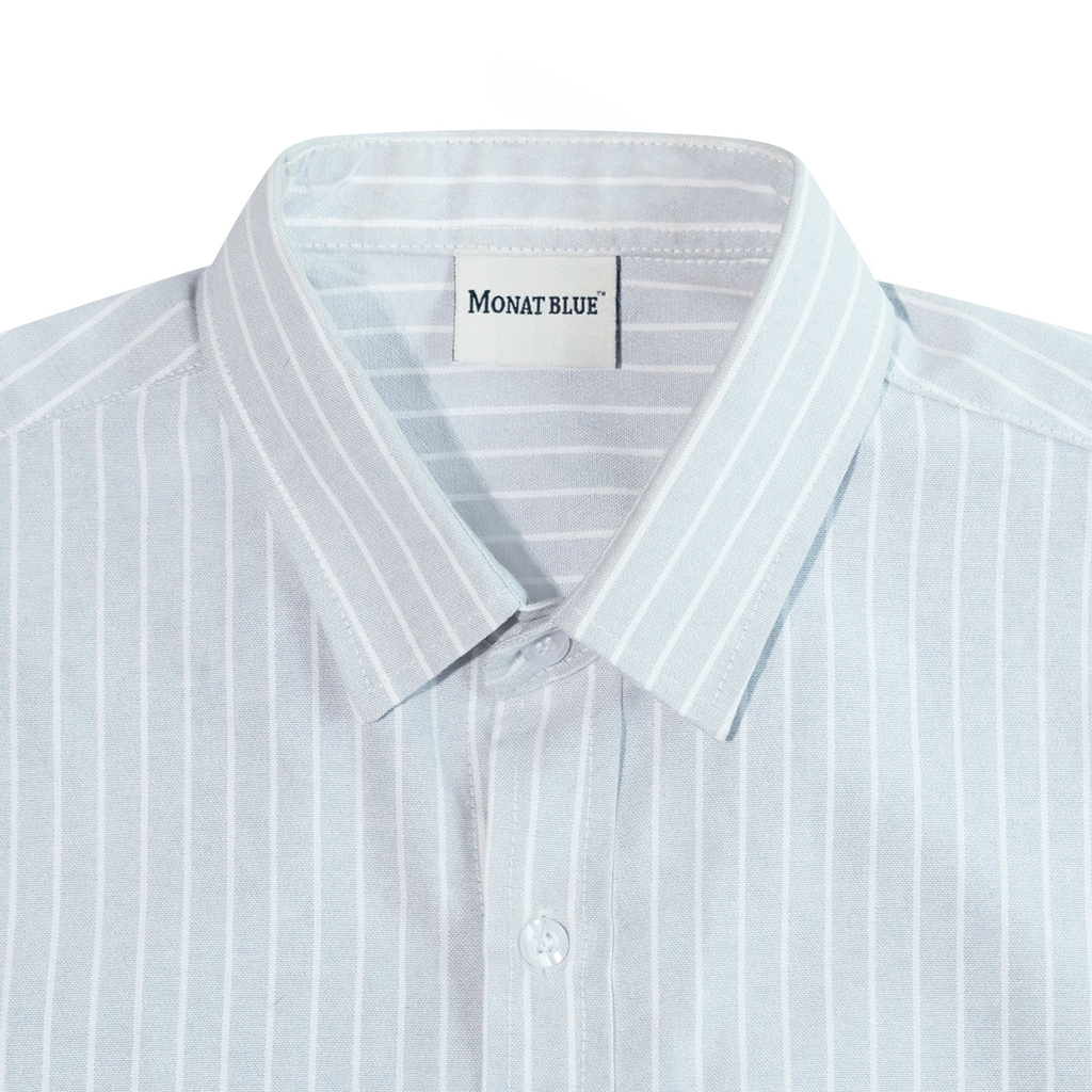 Áo sơ mi Oxford kẻ sọc tay dài