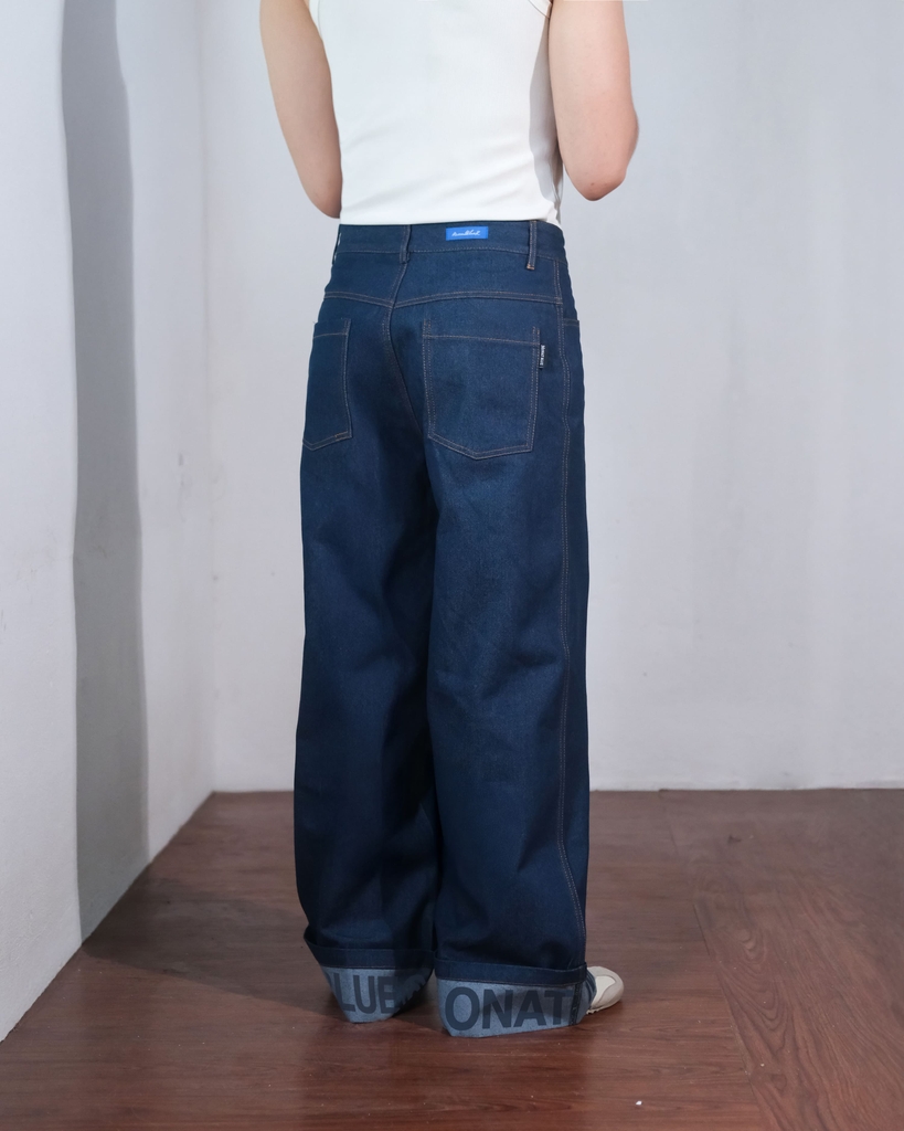Quần Jean Raw Cuff Printed