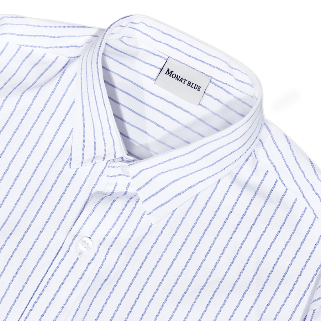 Áo sơ mi Oxford kẻ sọc tay dài